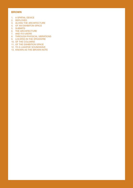 Brown, 2011. A work by Carlos Valverde.
